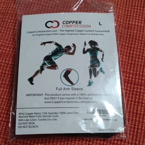 COPPER COMPRESSION FULL ARM SLEVE - Picture 2 of 4